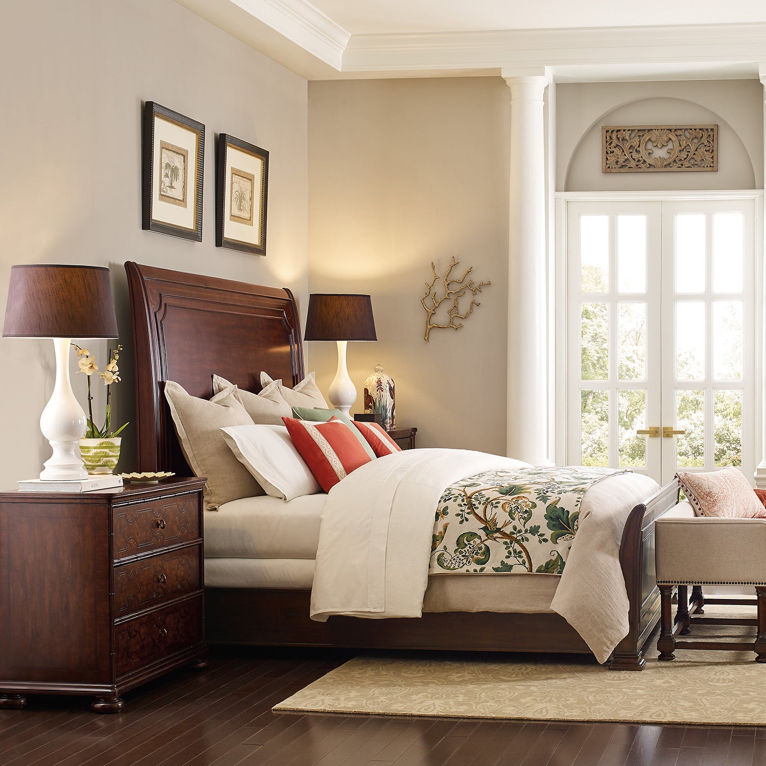 Hooker Furniture Charleston Three-Drawer Cherry Nightstand