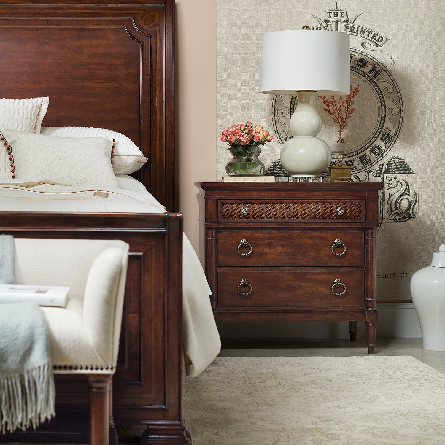 Hooker Furniture Charleston Three-Drawer Nightstand