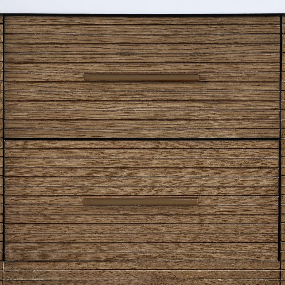 Oakwell 24in Brown Engineered Stone And Solid Wood Bathroom Vanity