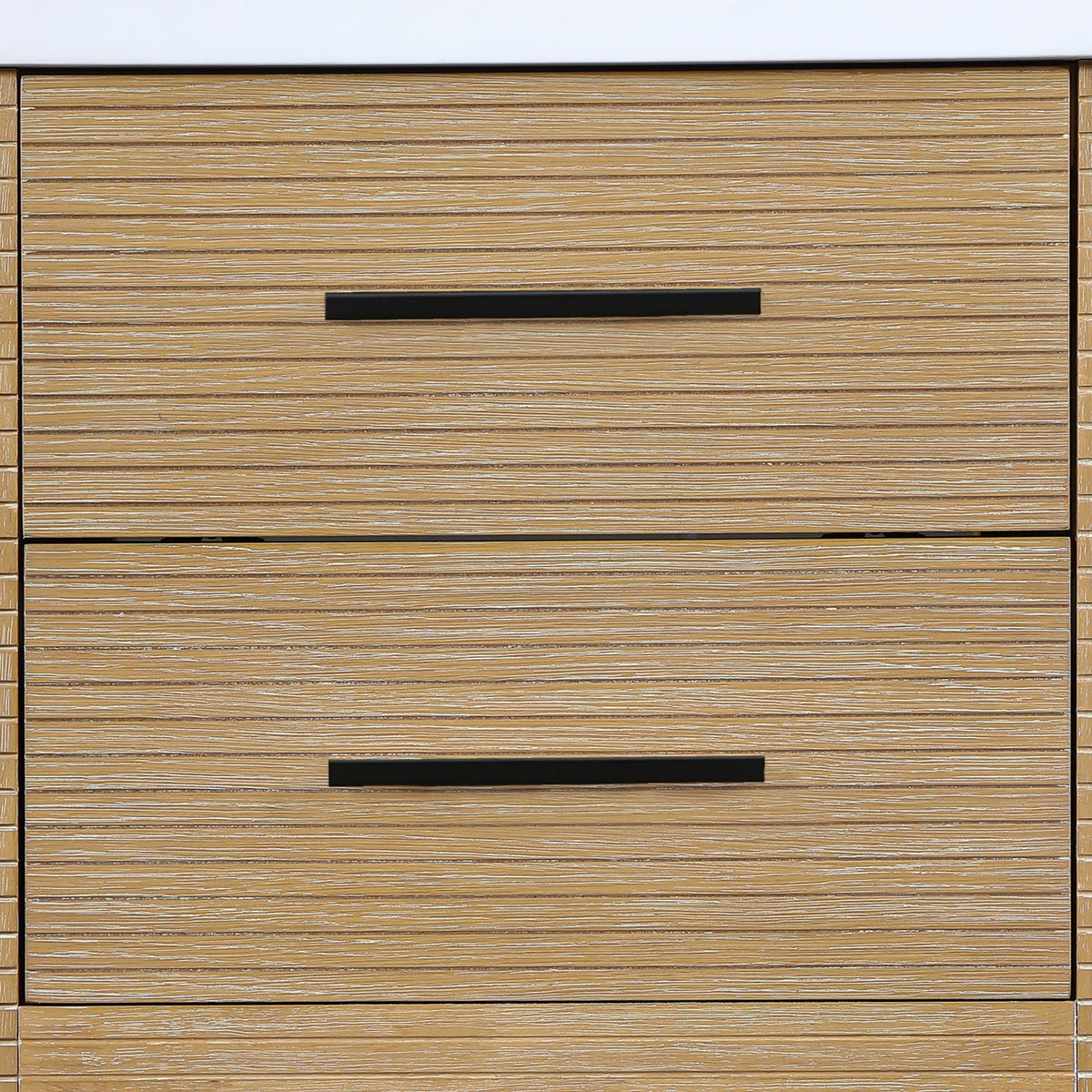 Oakwell 24in Natural Engineered Stone And Solid Wood Bathroom Vanity