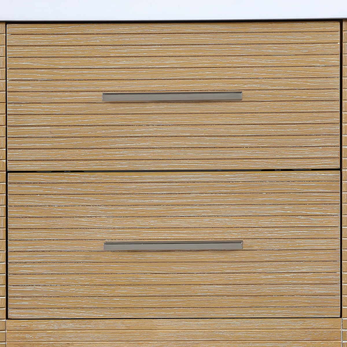 Oakwell 24in Natural Engineered Stone And Solid Wood Bathroom Vanity