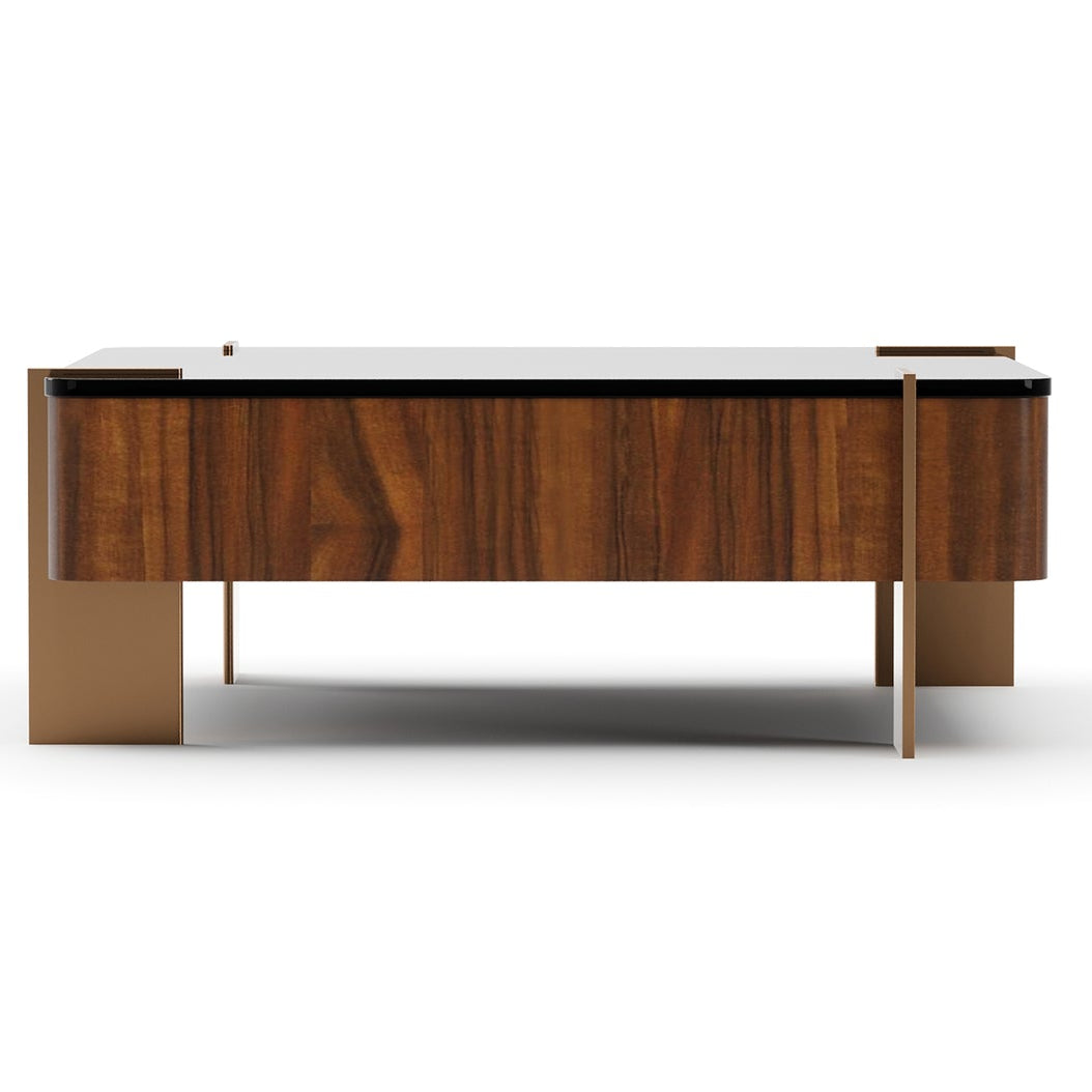 Caracole Altura Square Glass Top Cocktail Table
