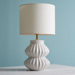 Scalloped Resin Table Lamp
