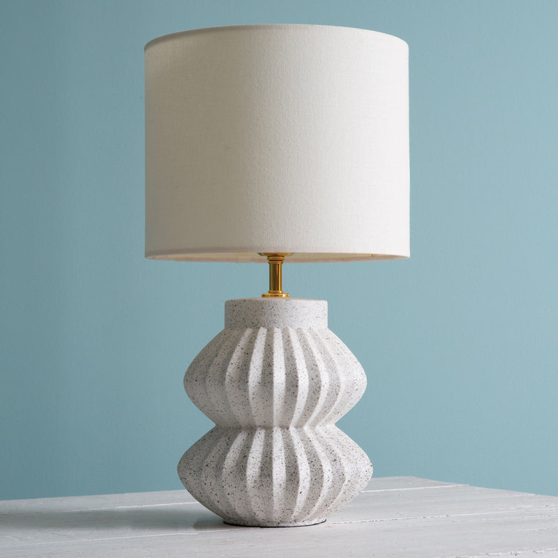 Scalloped Resin Table Lamp