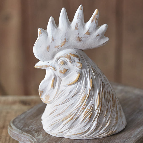 Rooster Head Sculpture