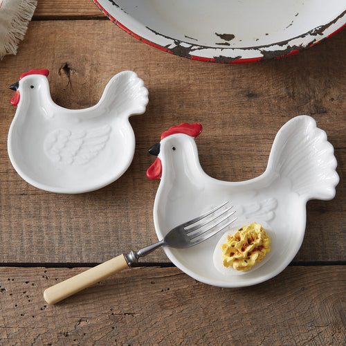 Rooster Plate Set of 2