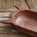 Primitive Trencher Display Bowl with Handles