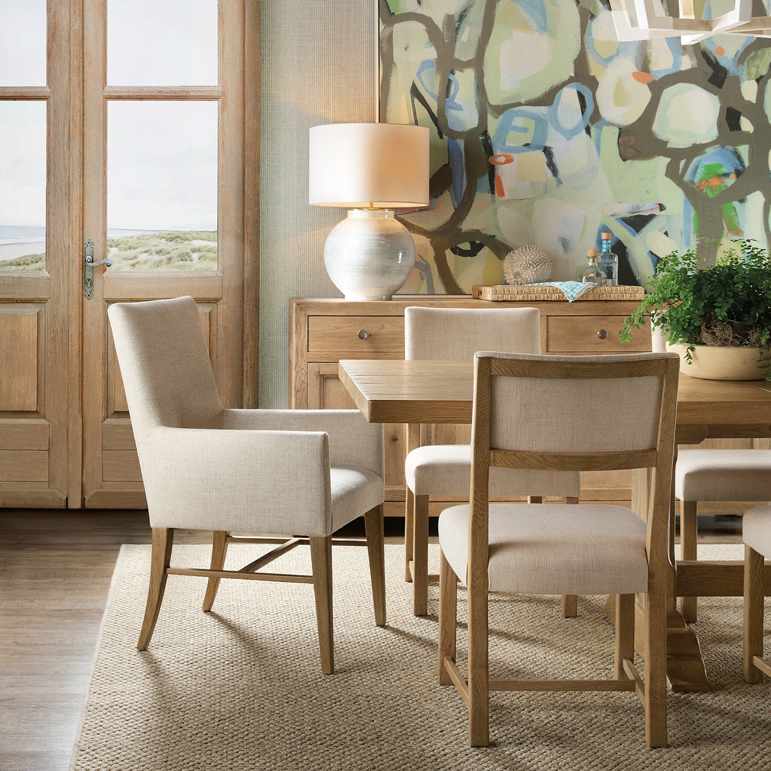 Hooker Furniture Driftwood Rectangle Dining Table with Two 20-inch Leaves