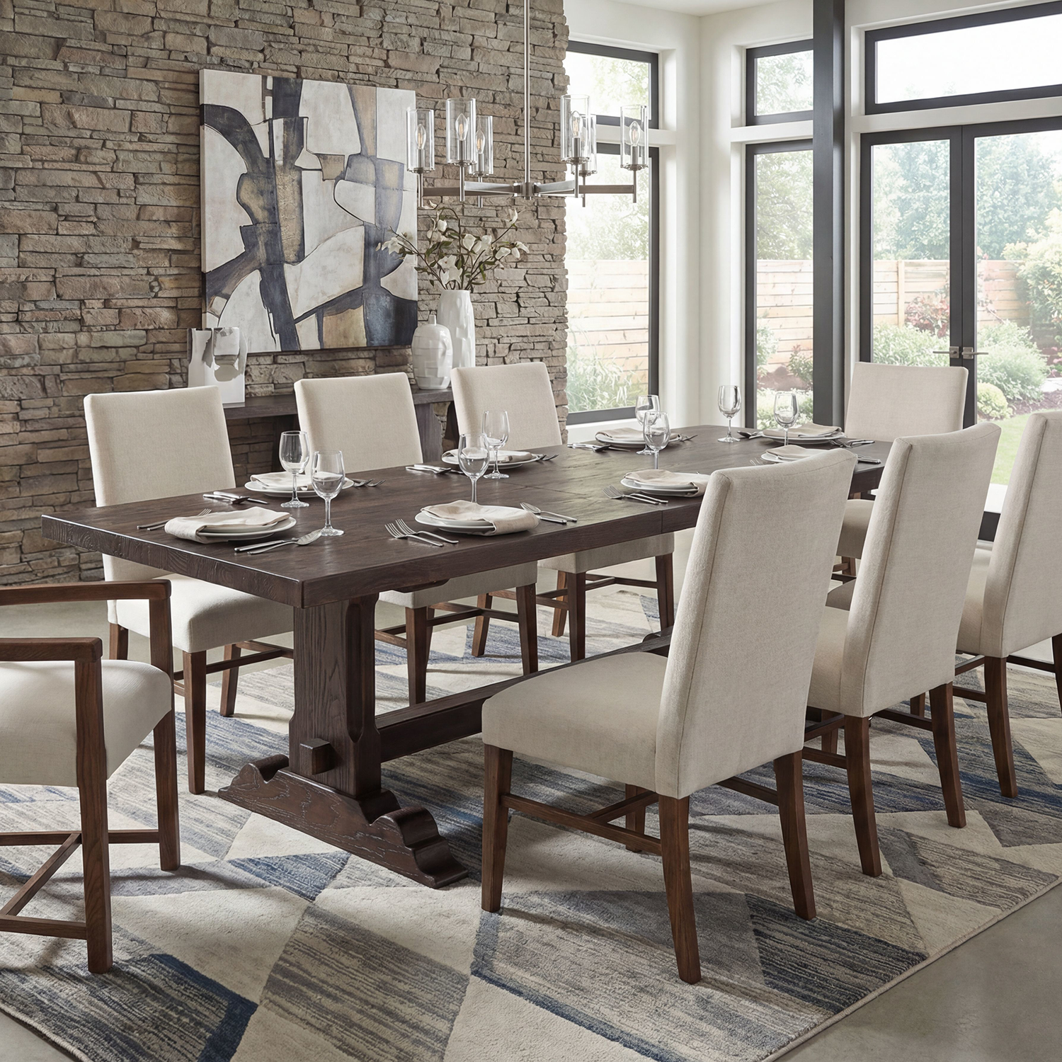 Hooker Furniture Driftwood Rectangle Dining Table with Two Leaves