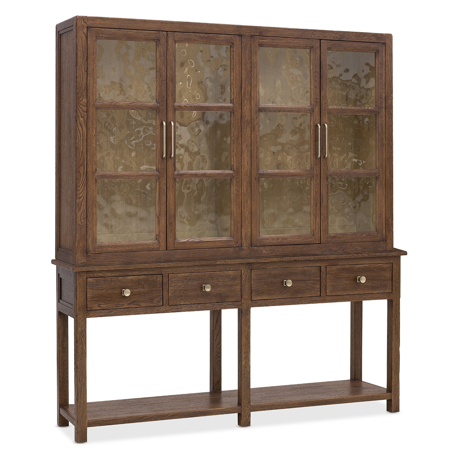 Hooker Furniture Driftwood Worn Saddle Display Sideboard