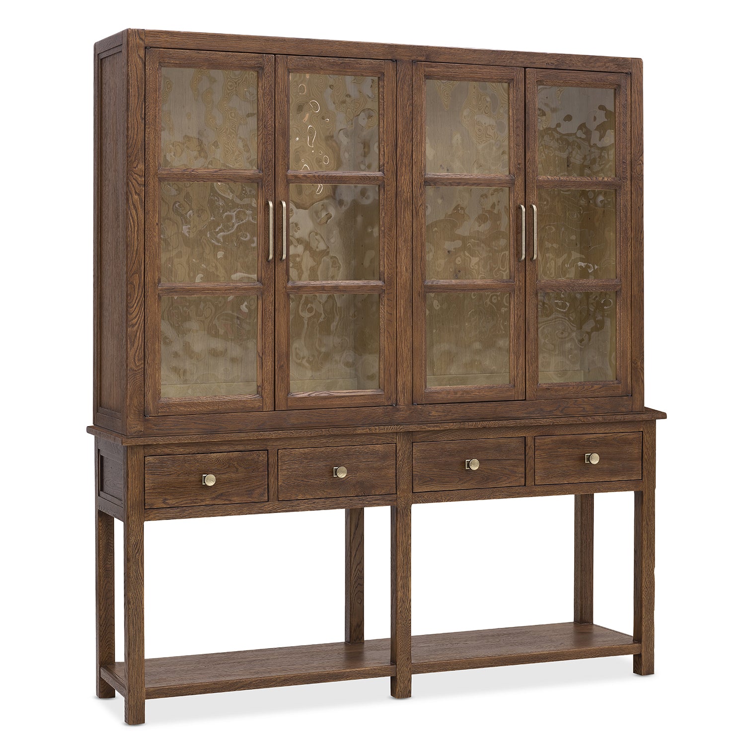Hooker Furniture Driftwood Worn Saddle Display Sideboard