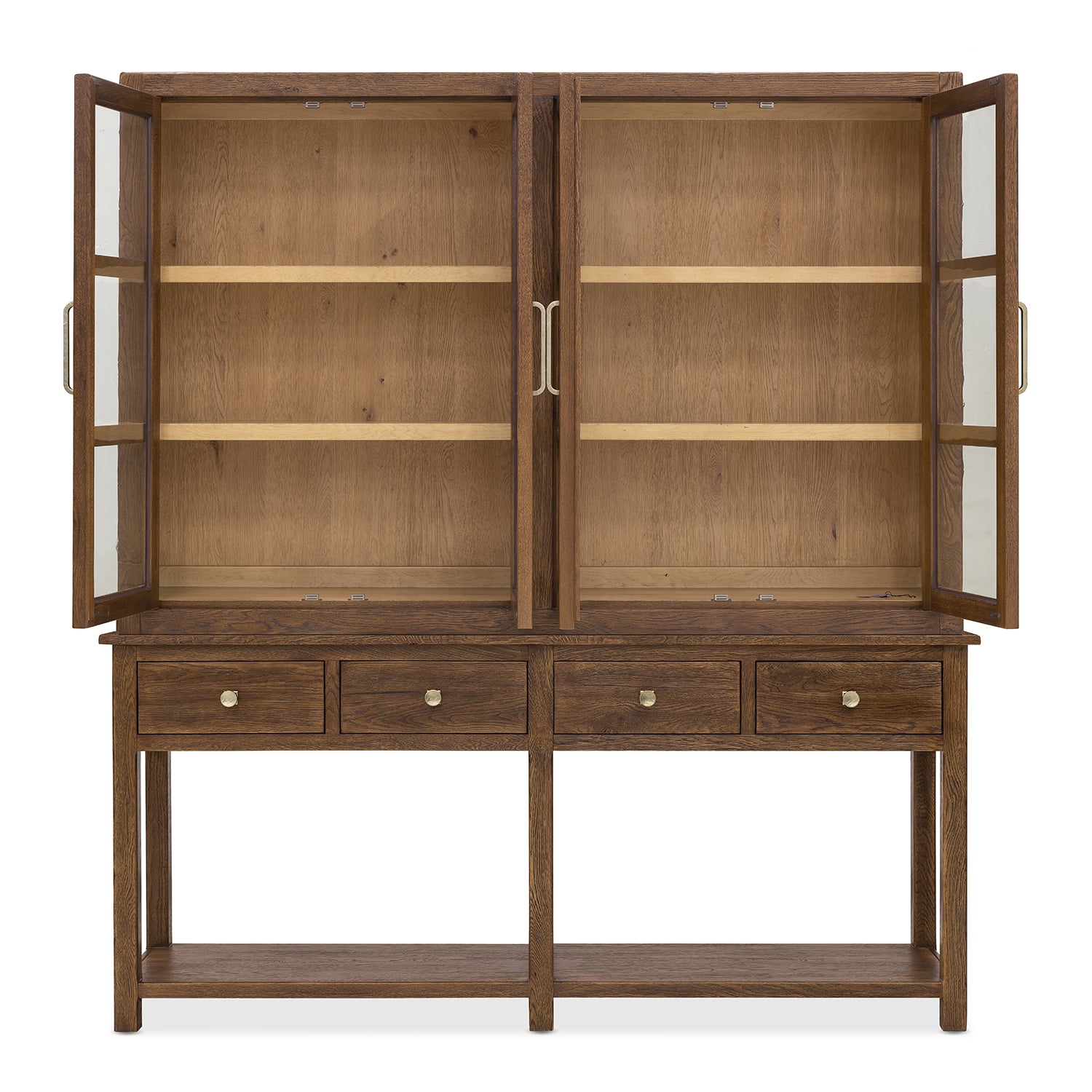 Hooker Furniture Driftwood Worn Saddle Display Sideboard