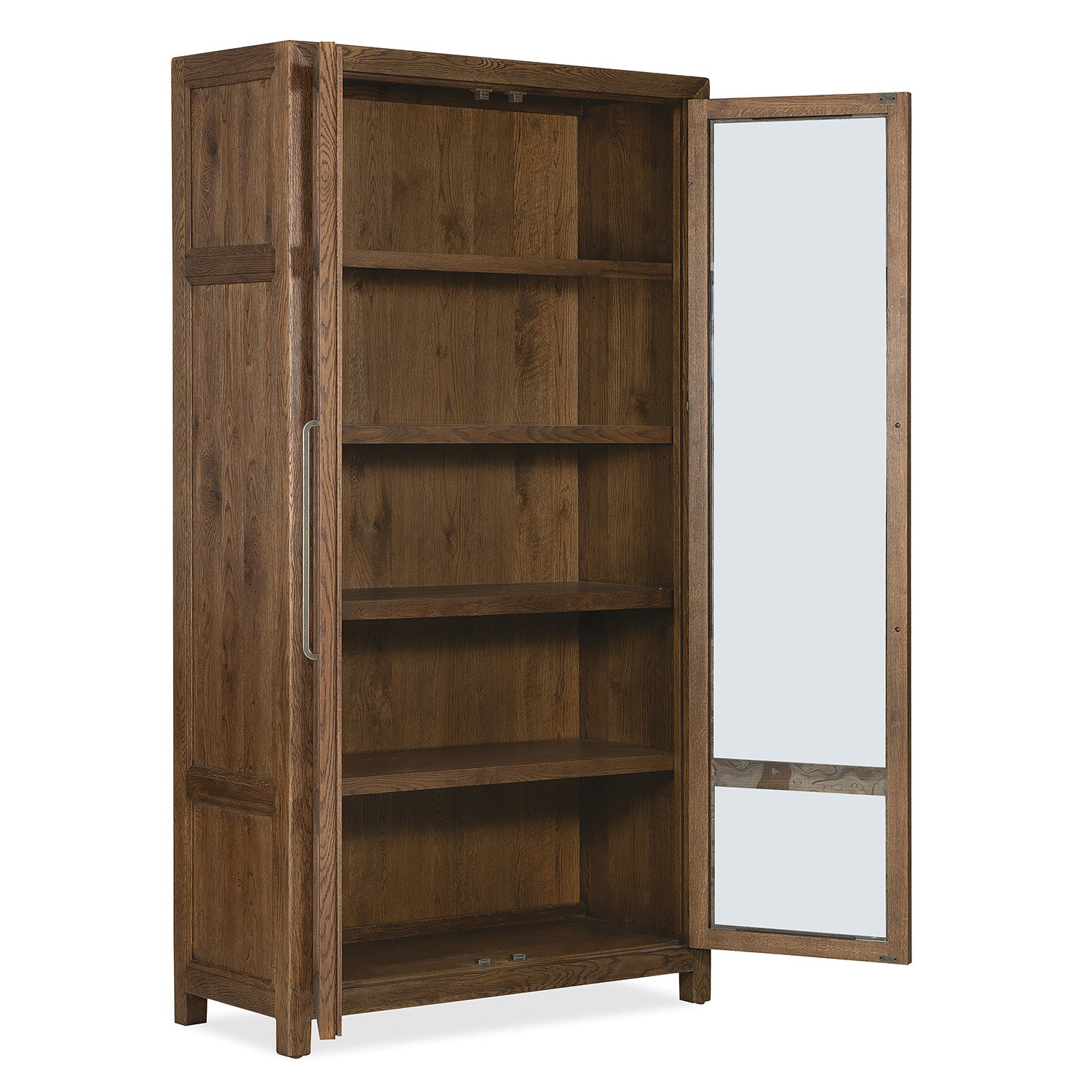 Hooker Furniture Driftwood Worn Saddle Display Cabinet