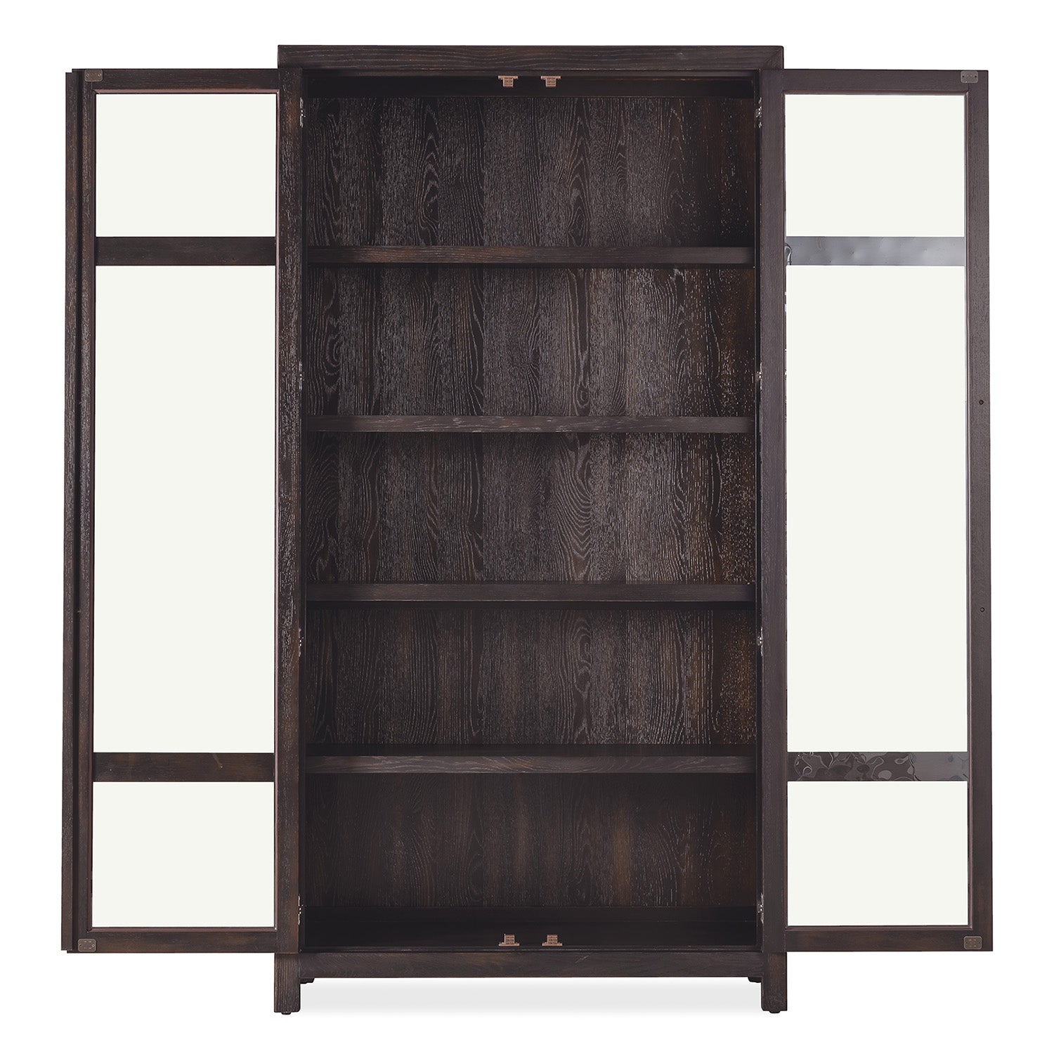Hooker Furniture Driftwood Burnt Timber Display Cabinet