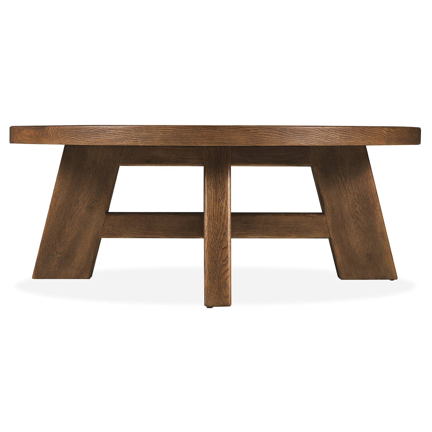 Hooker Furniture Driftwood Worn Saddle Round Cocktail Table