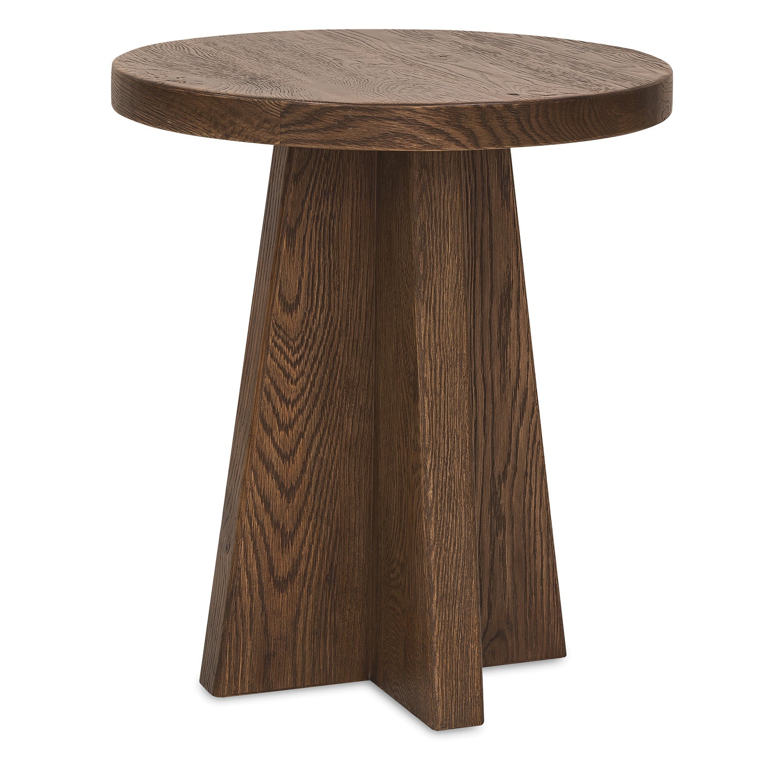 Hooker Furniture Driftwood Worn Saddle Round End Table