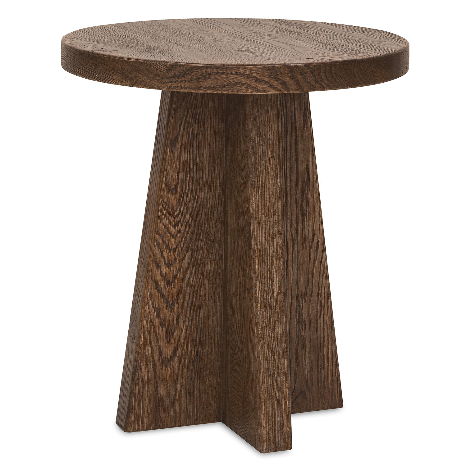Hooker Furniture Driftwood Worn Saddle Round End Table