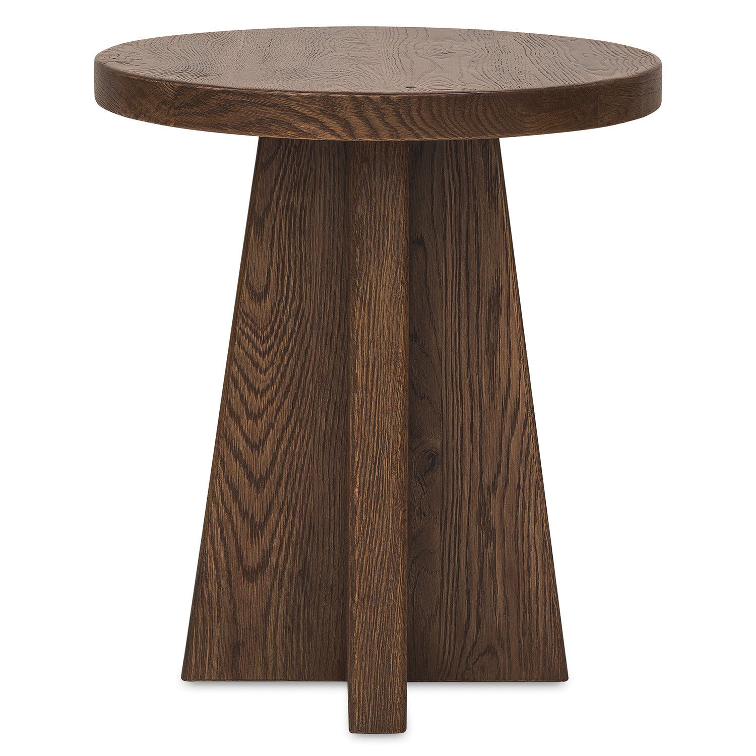 Hooker Furniture Driftwood Worn Saddle Round End Table