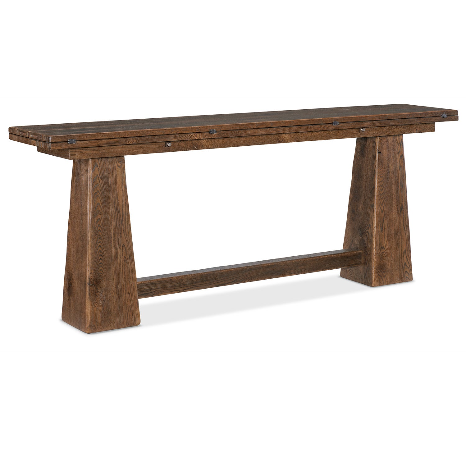 Hooker Furniture Driftwood Worn Saddle Flip-Top Console Table