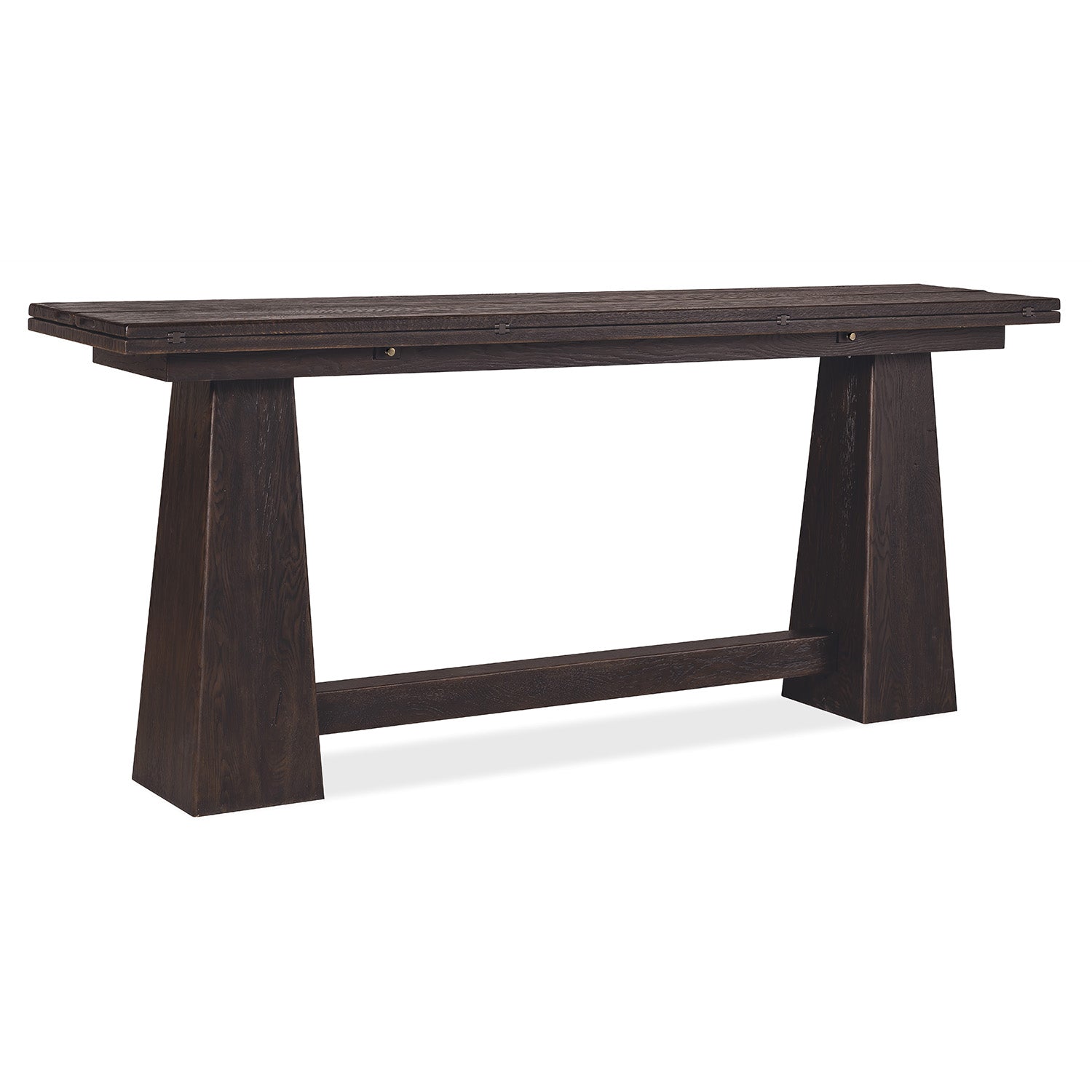 Hooker Furniture Driftwood Burnt Timber Flip-Top Console Table