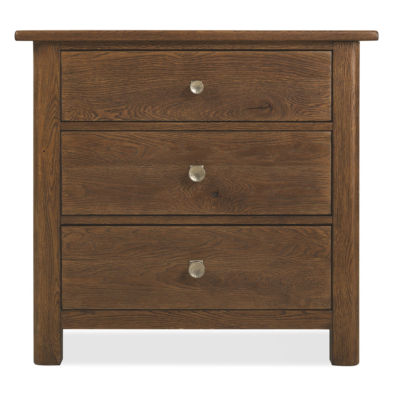 Hooker Furniture Driftwood Word Saddle Three-Drawer Nightstand