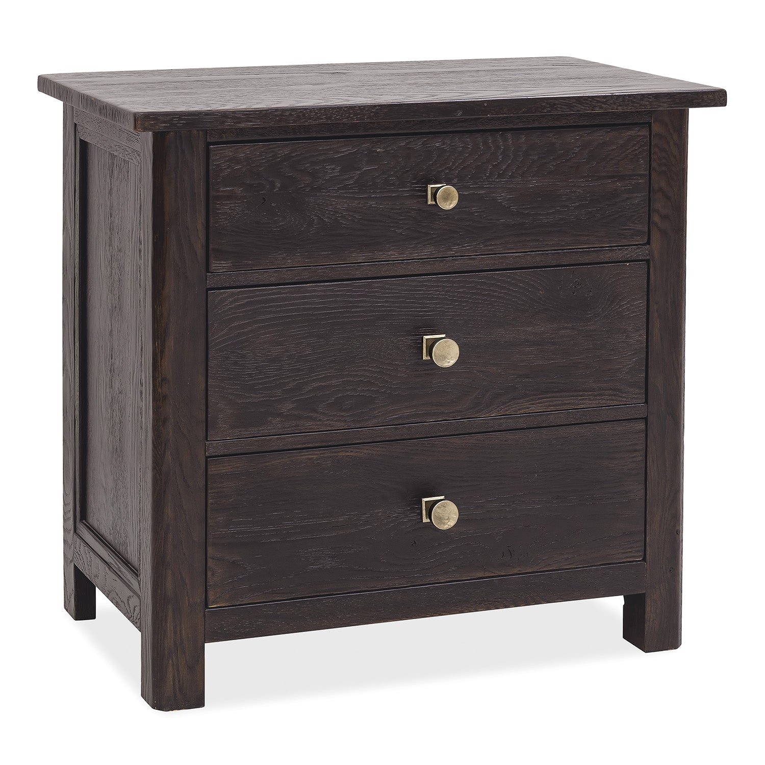 Hooker Furniture Driftwood Burnt Timber Three-Drawer Nightstand