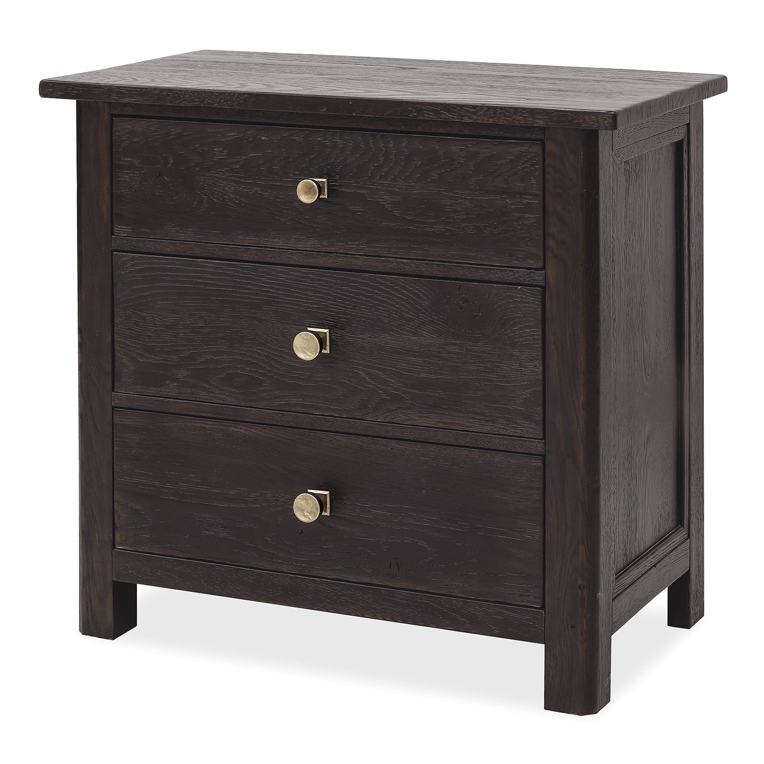 Hooker Furniture Driftwood Burnt Timber Three-Drawer Nightstand