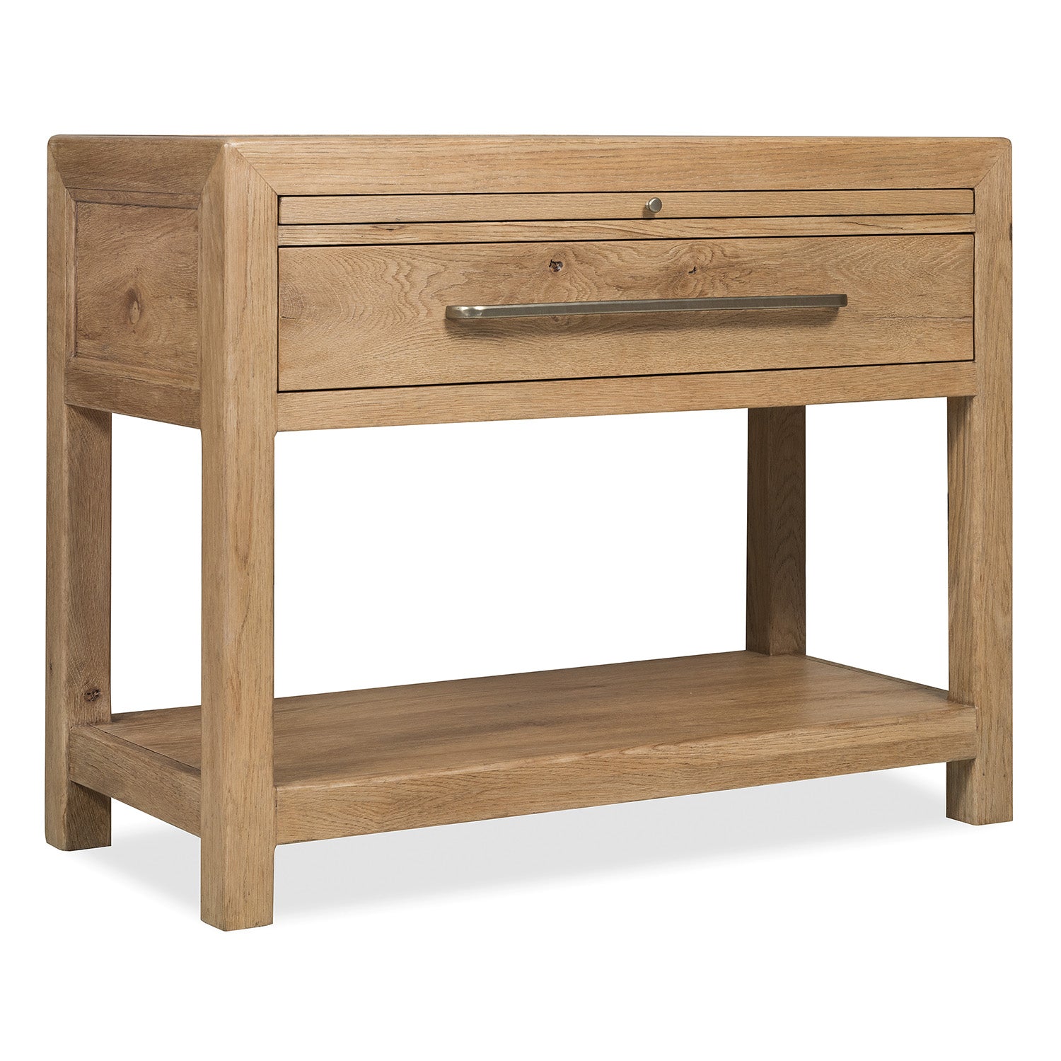 Hooker Furniture Driftwood Buckboard One-Drawer Nightstand with Stone