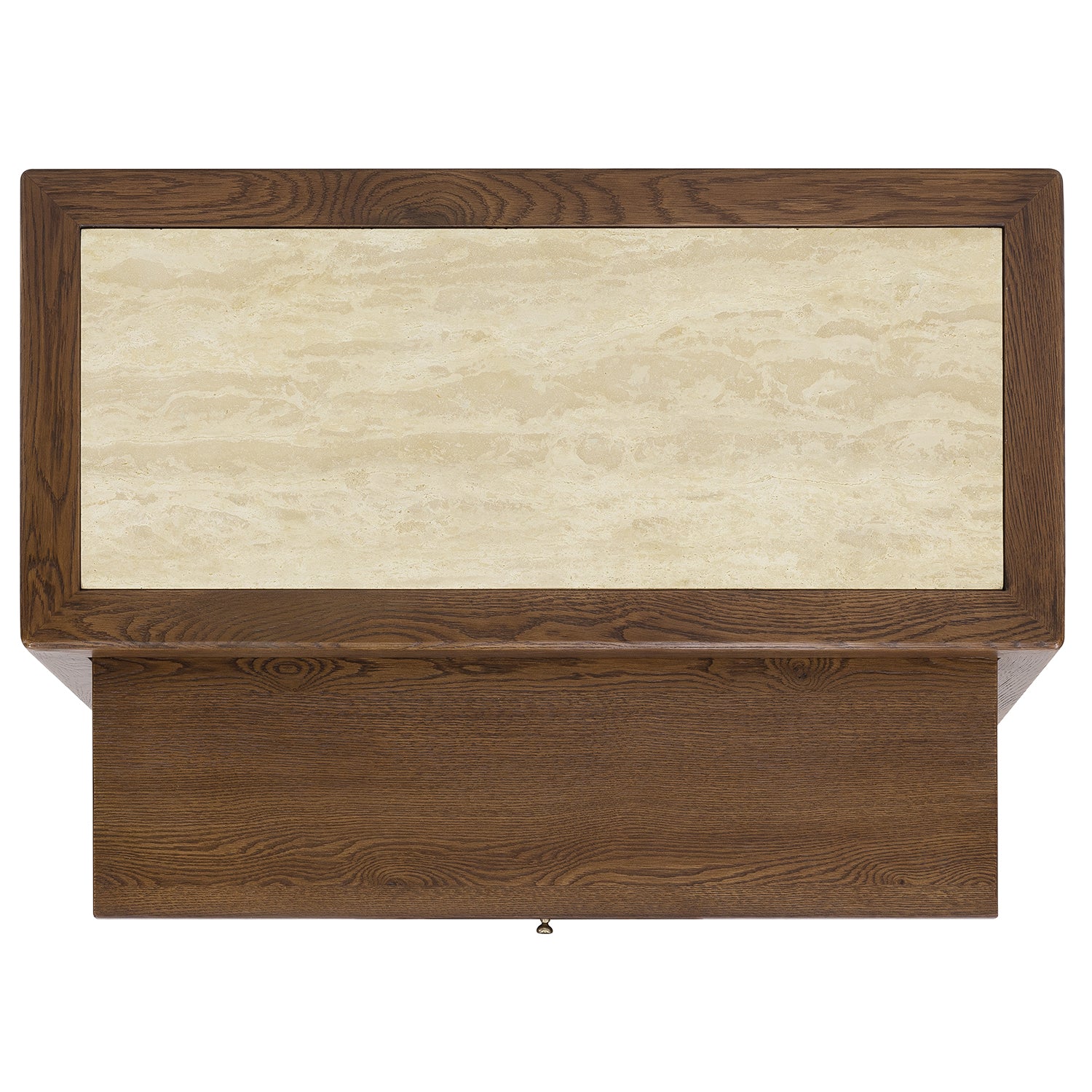 Hooker Furniture Driftwood Worn Saddle One-Drawer Nightstand with Stone