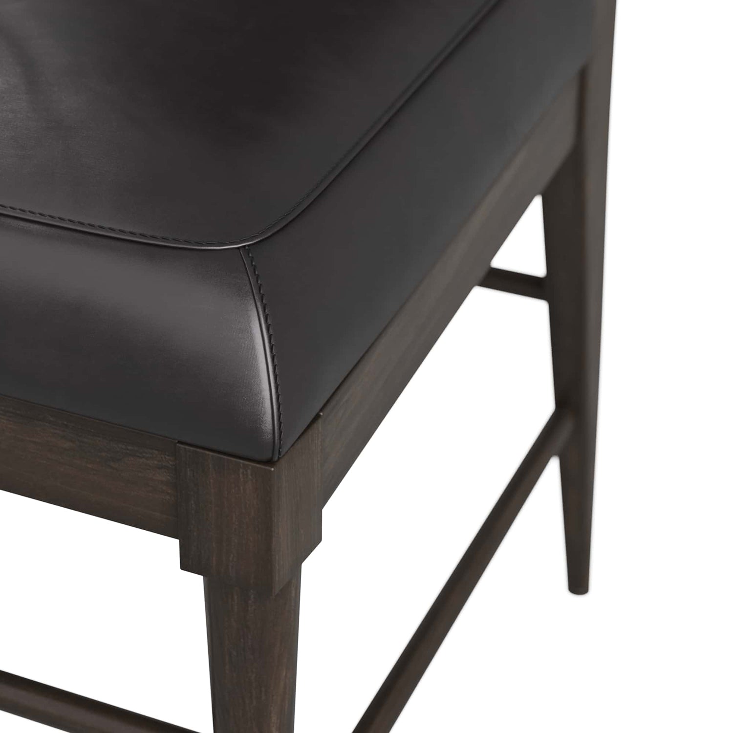 Arteriors Keegan Black Leather Chair