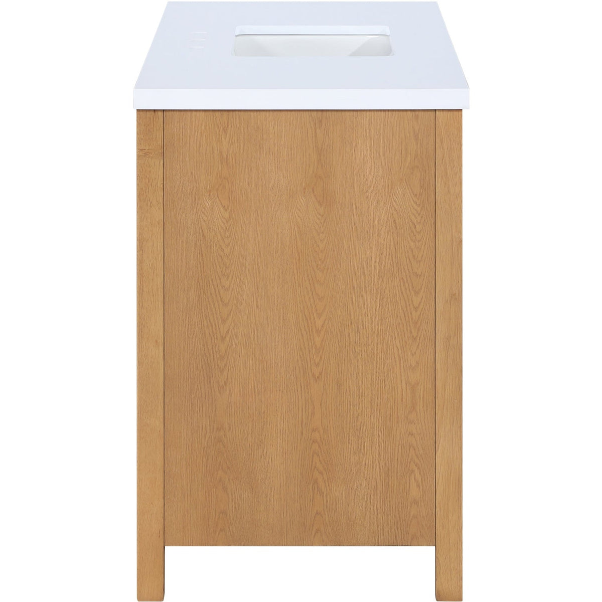 Soren 48in Natural Engineered Stone Cane And Solid Wood Bathroom Vanity