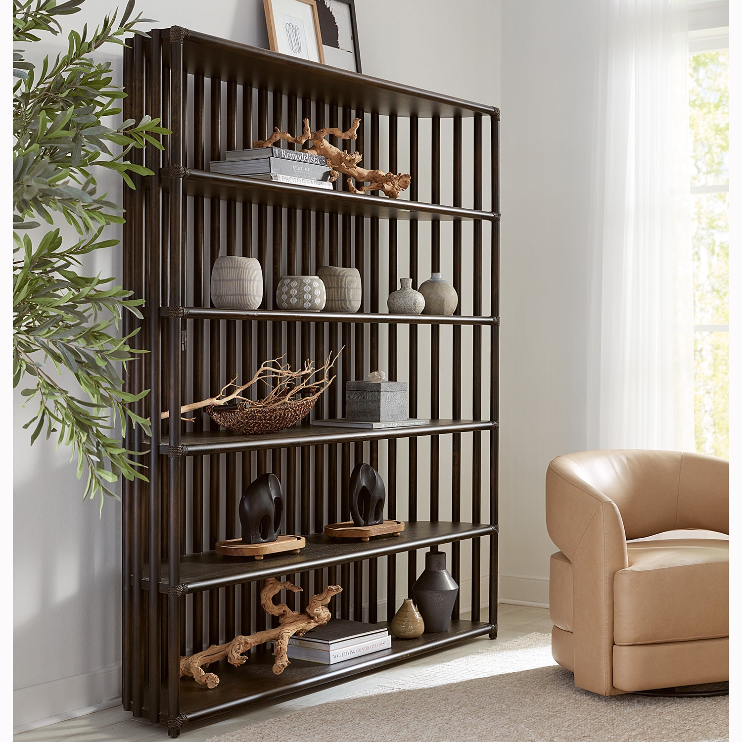 Hooker Furniture Retreat Slatted Bookcase