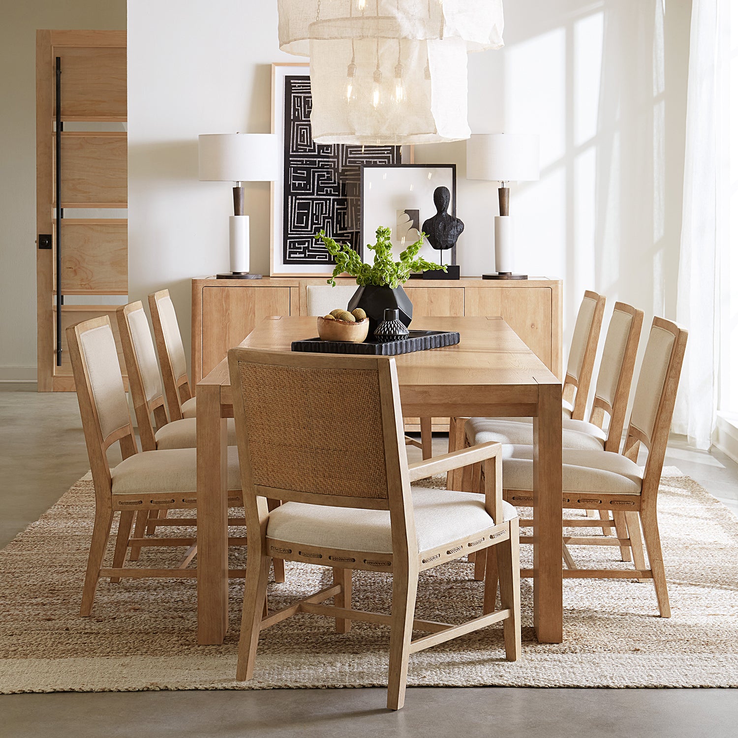 Hooker Furniture Retreat Cane Back Arm Chair Set of 2