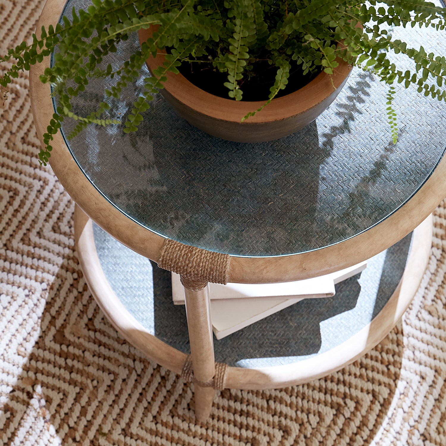 Hooker Furniture Retreat Raffia End Table