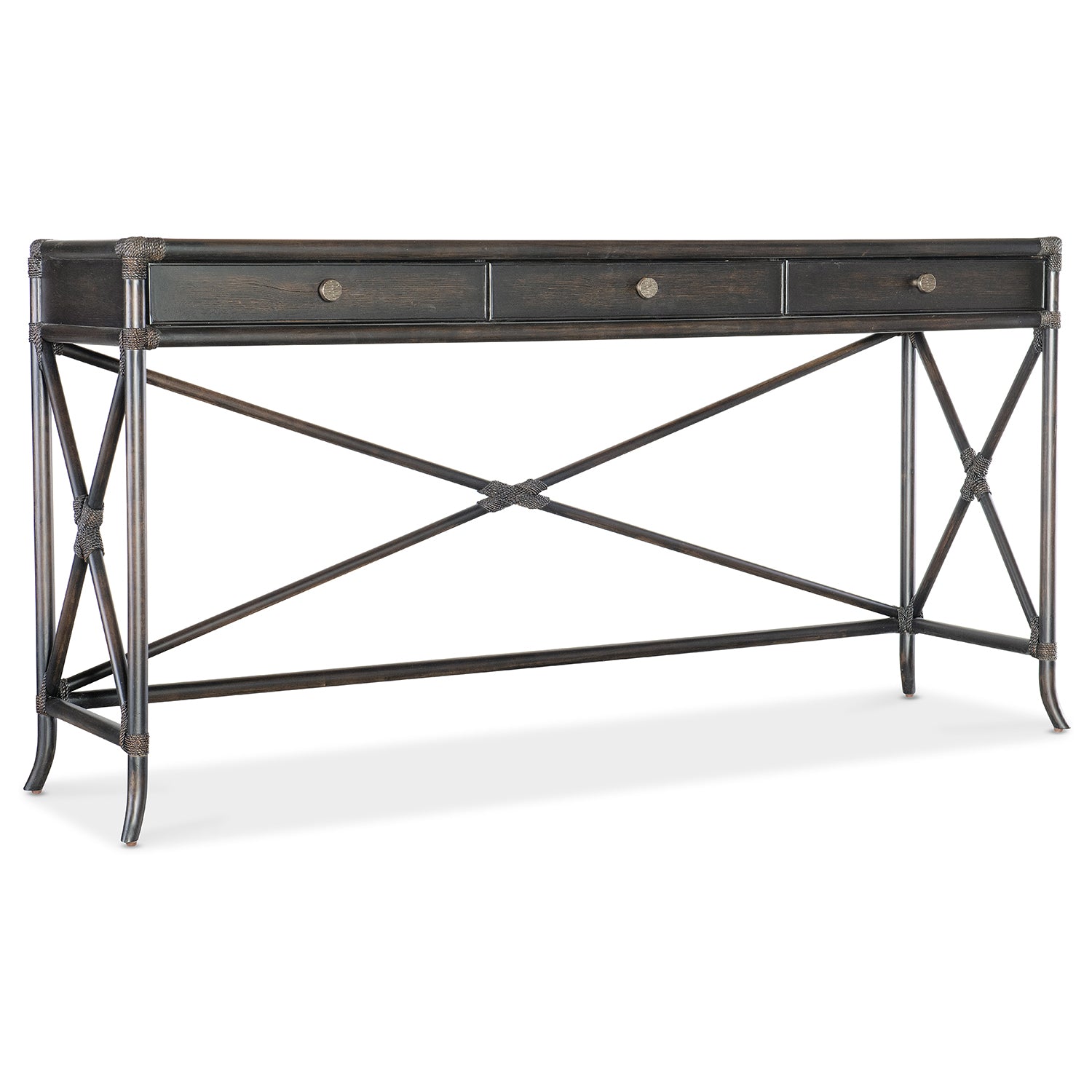 Hooker Furniture Retreat Pole Rattan Console