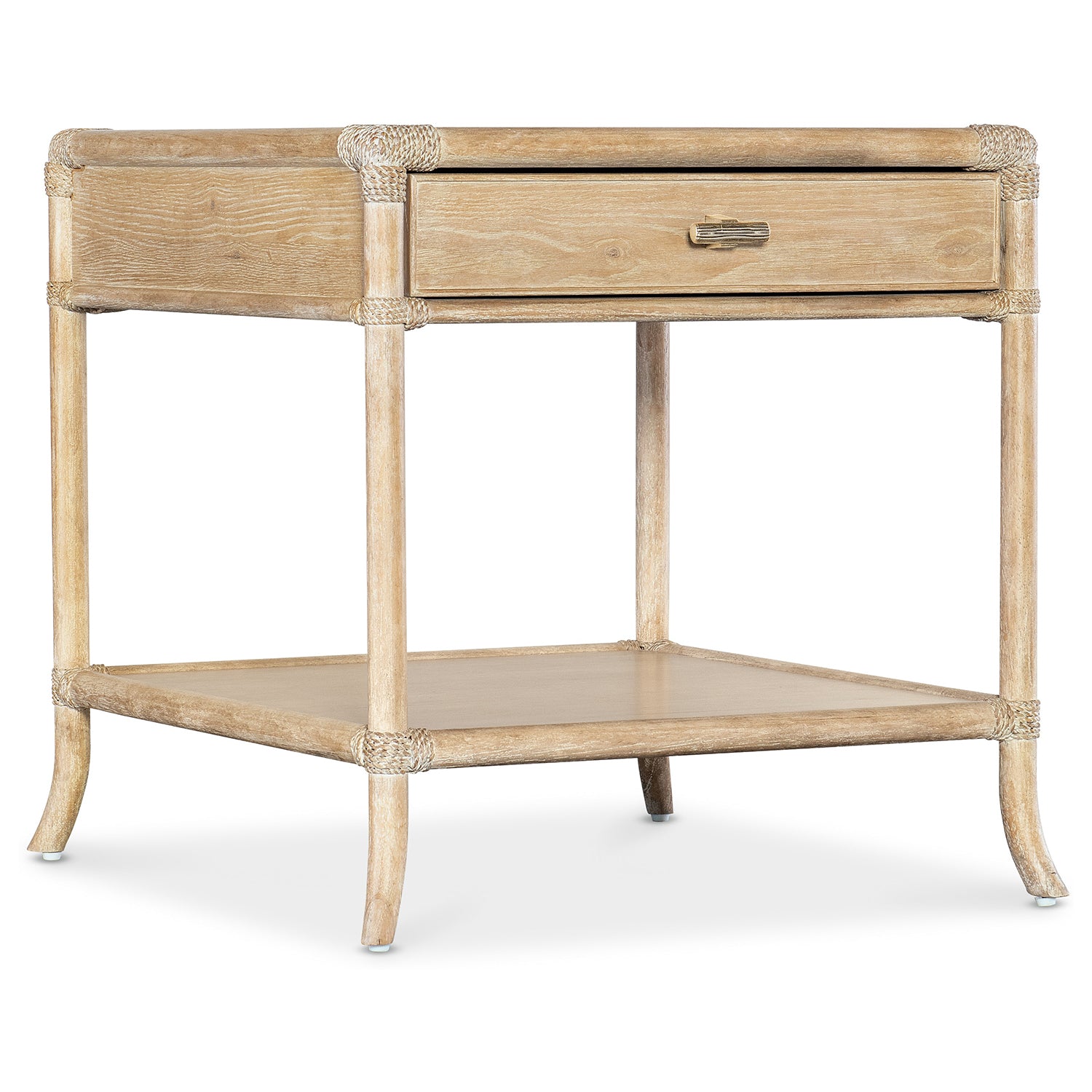 Hooker Furniture Retreat Pole Rattan End Table