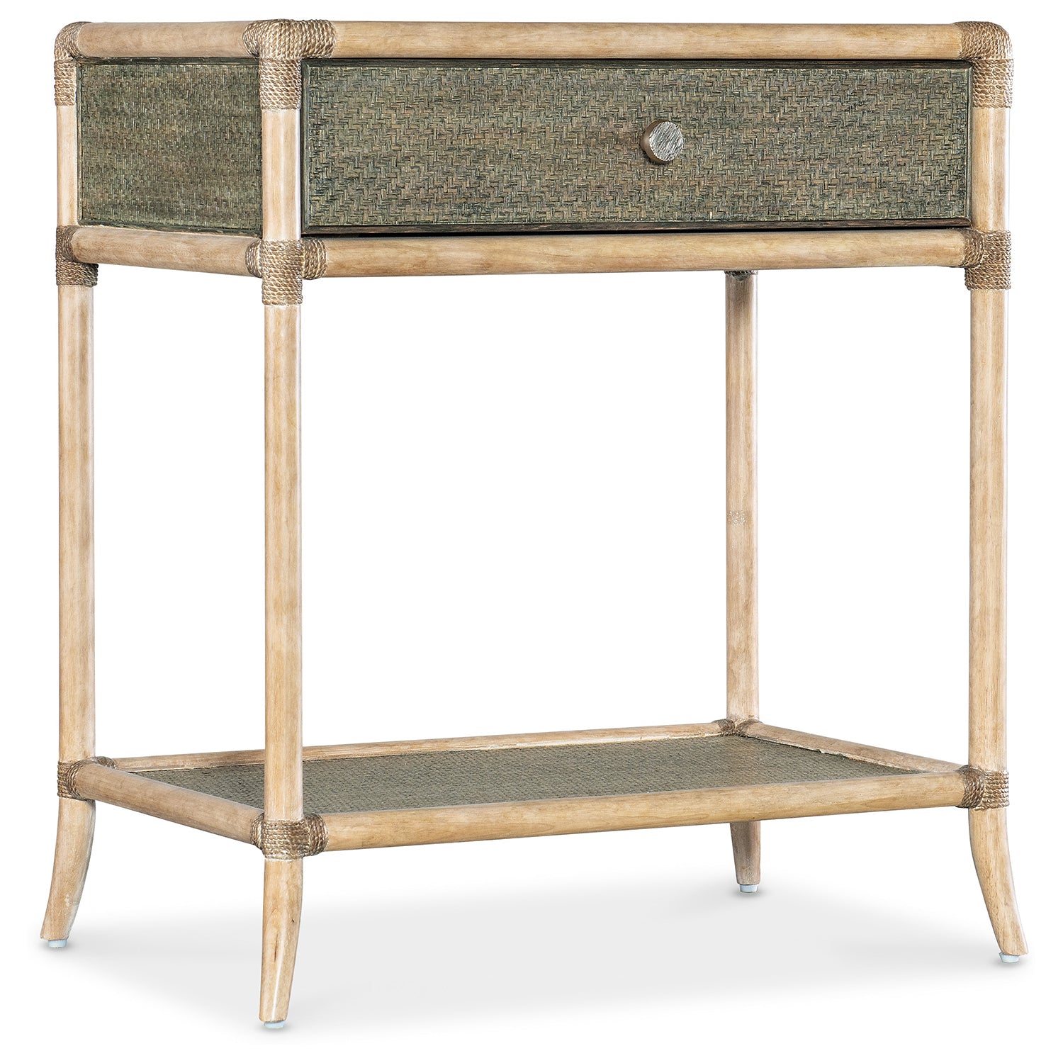 Hooker Furniture Retreat Pole Rattan Bedside Table