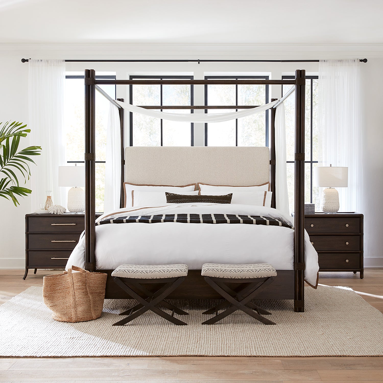 Hooker Furniture Retreat Pole Rattan Nightstand