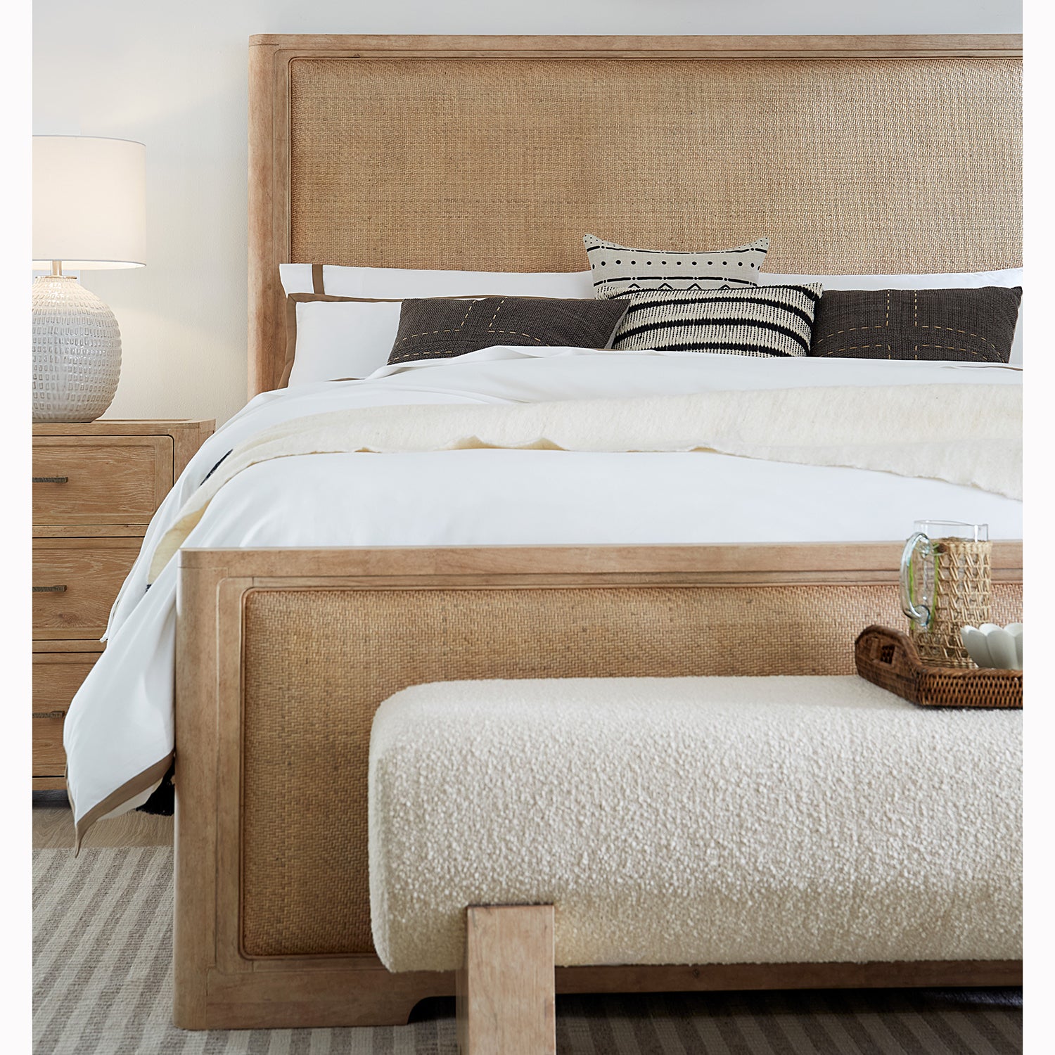 Hooker Furniture Retreat Cane Panel Bed