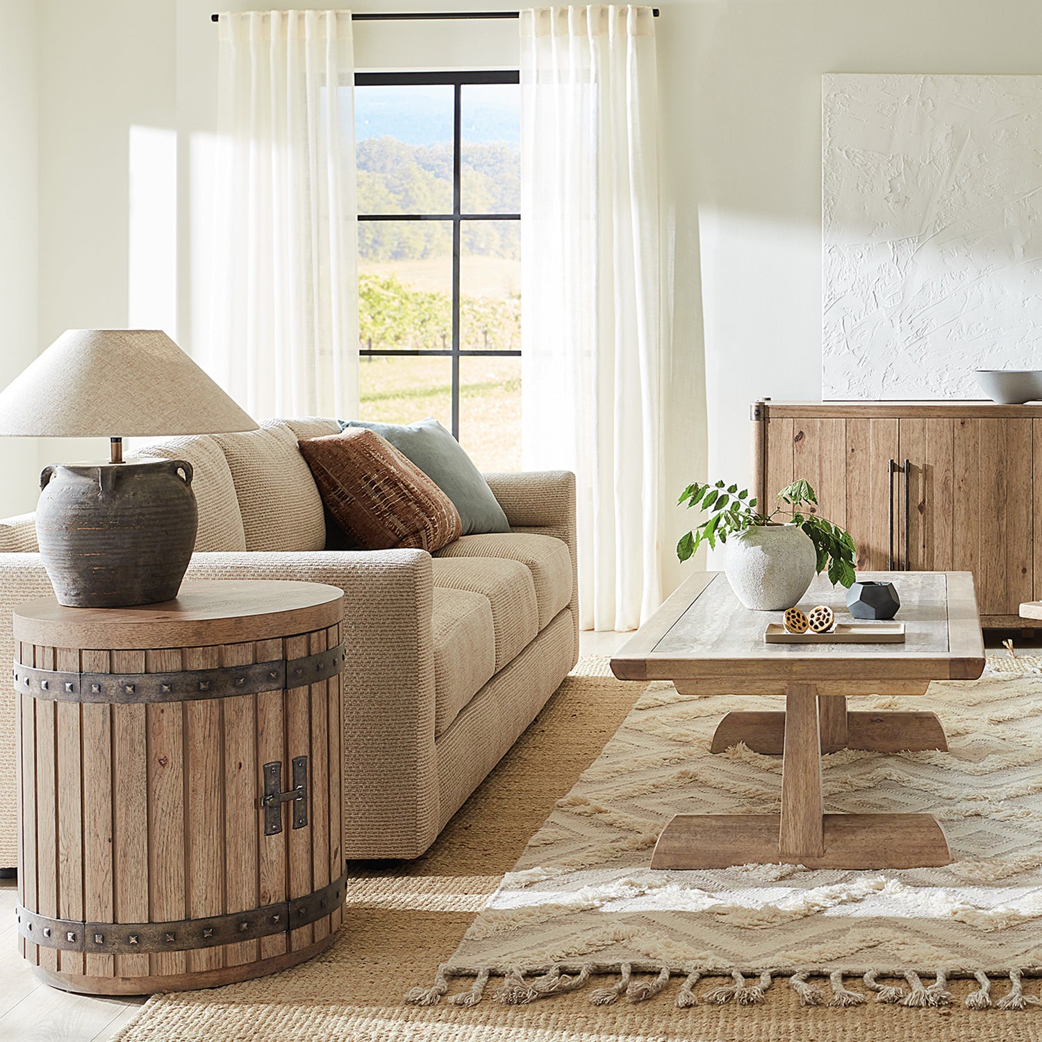 Hooker Furniture Vineyard Row Wine Barrel End Table