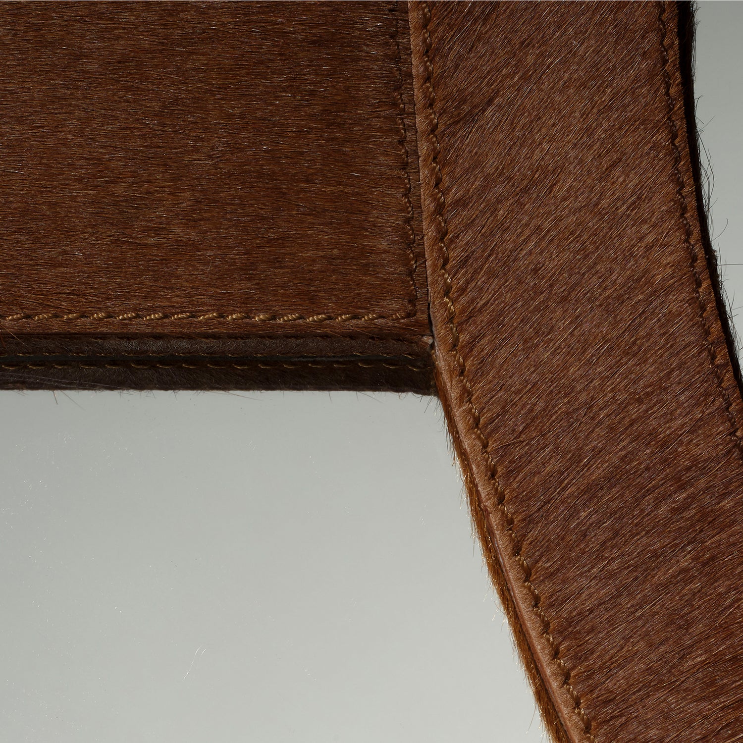 Jamie Young Keystone Saddle Hide Wall Mirror