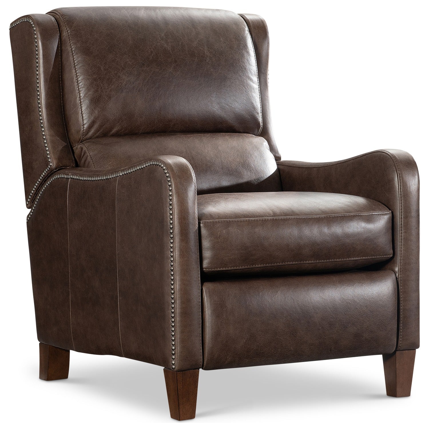 Bernhardt Motion Landon Brown Leather Recliner