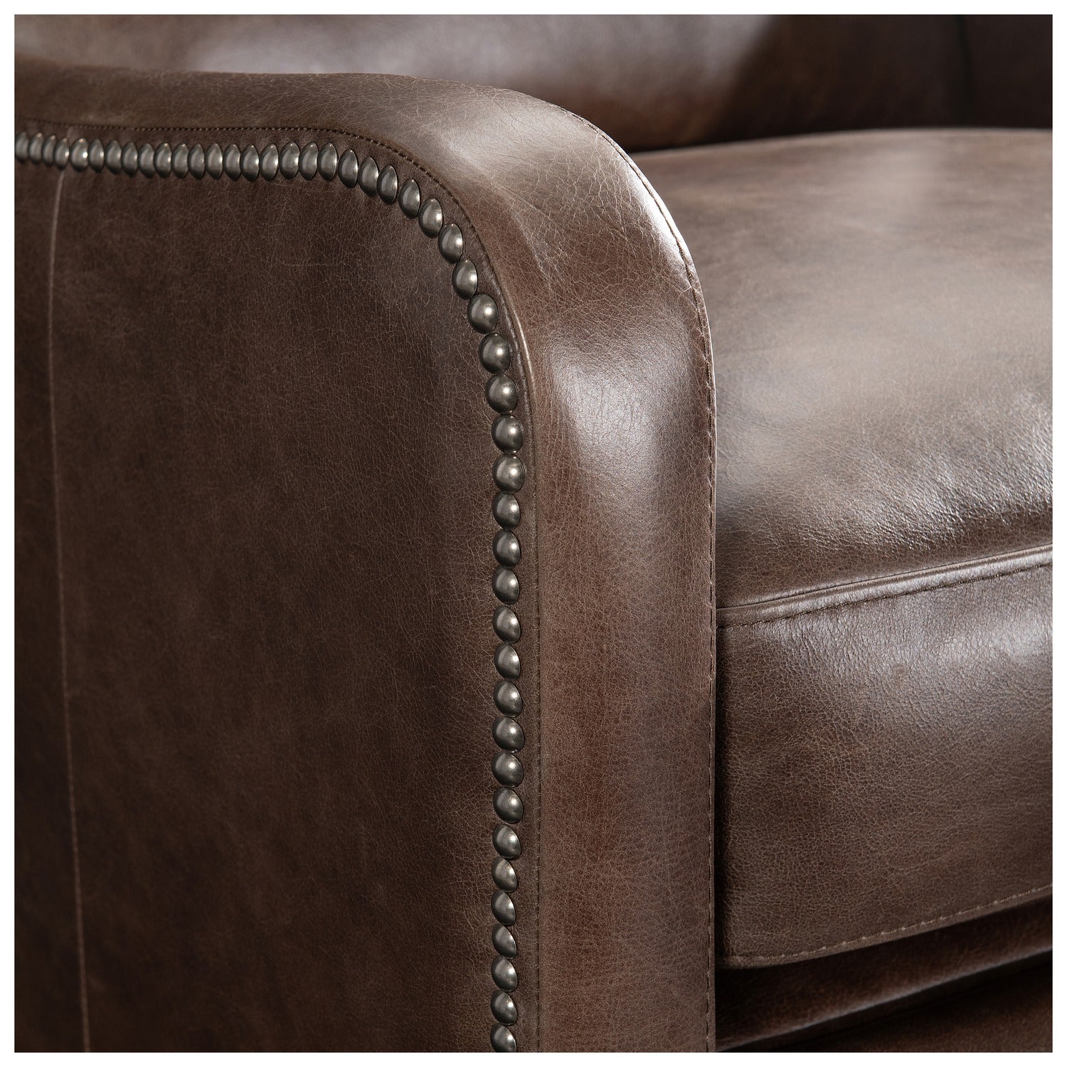 Bernhardt Motion Landon Brown Leather Recliner