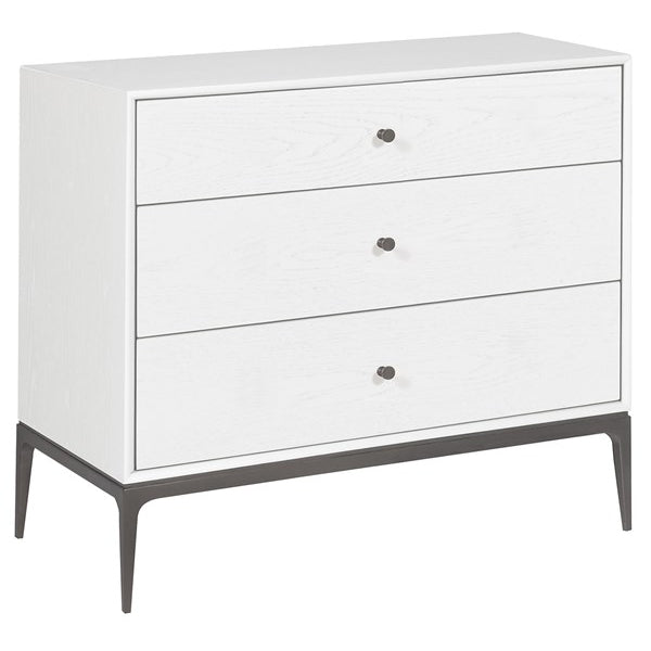 Vanguard Furniture Essence Pure White with Heirloom Bronze Nightstand