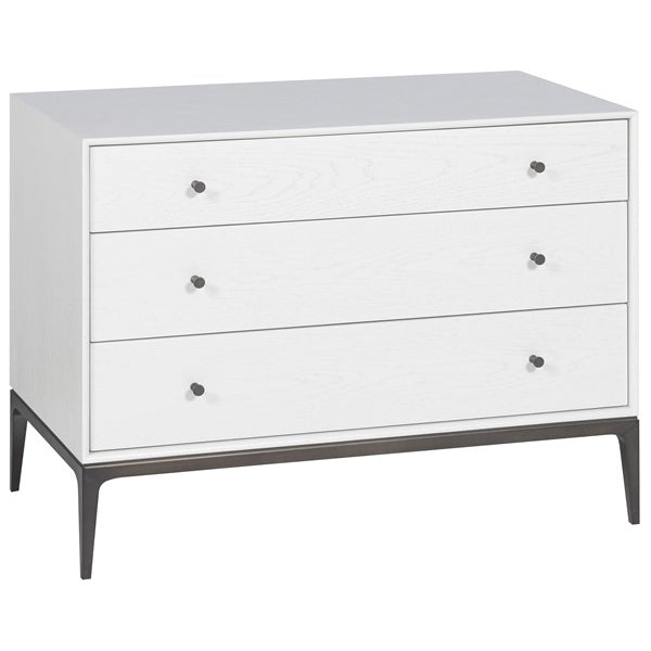 Vanguard Furniture Essence Pure White with Hierloom Bronze Nightstand