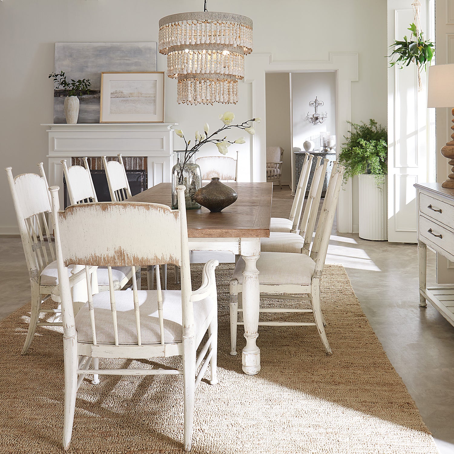 Hooker Furniture Americana Upholstered Seat Arm Chair Set of 2