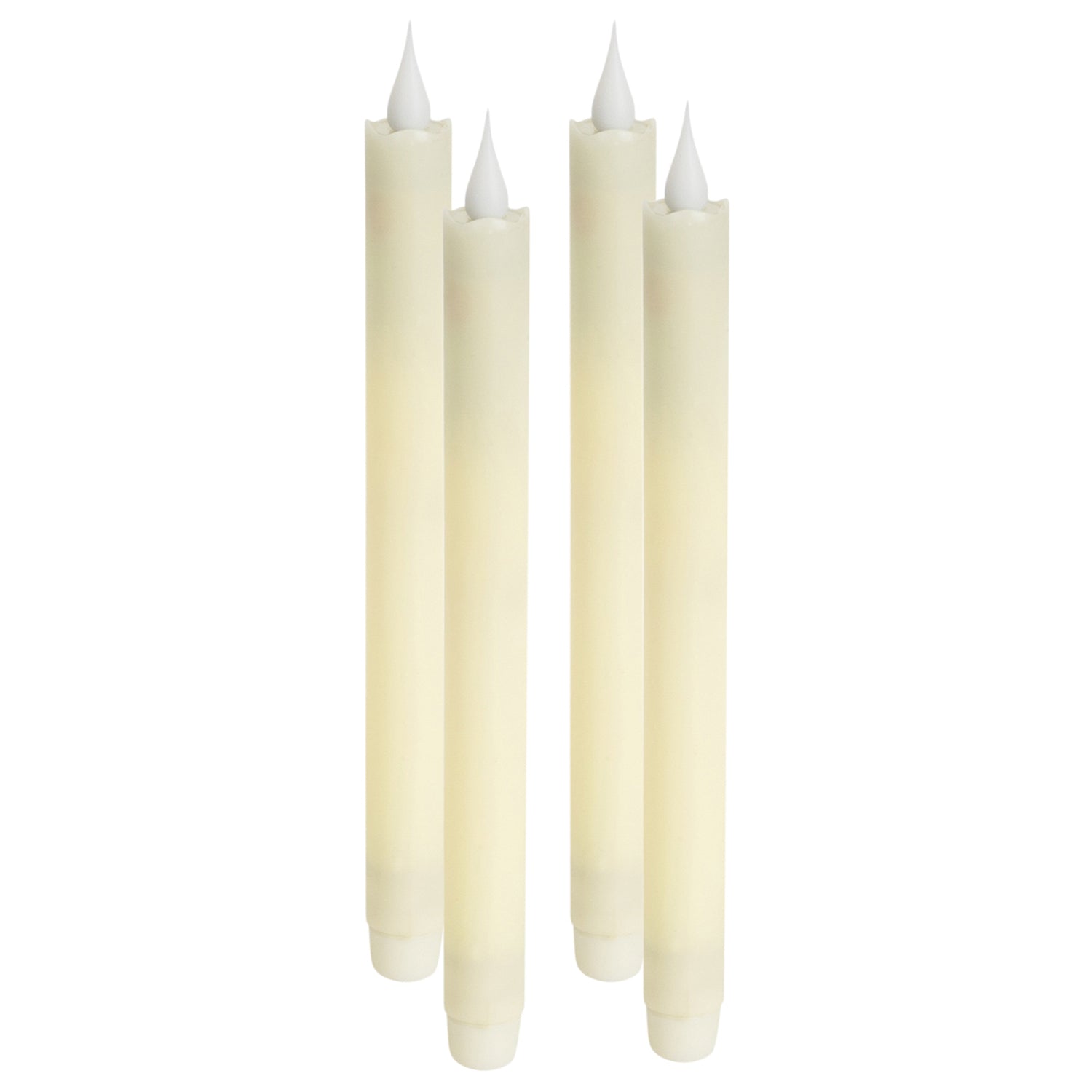 LED Wax Taper Candle with Moving Flame Set of 4