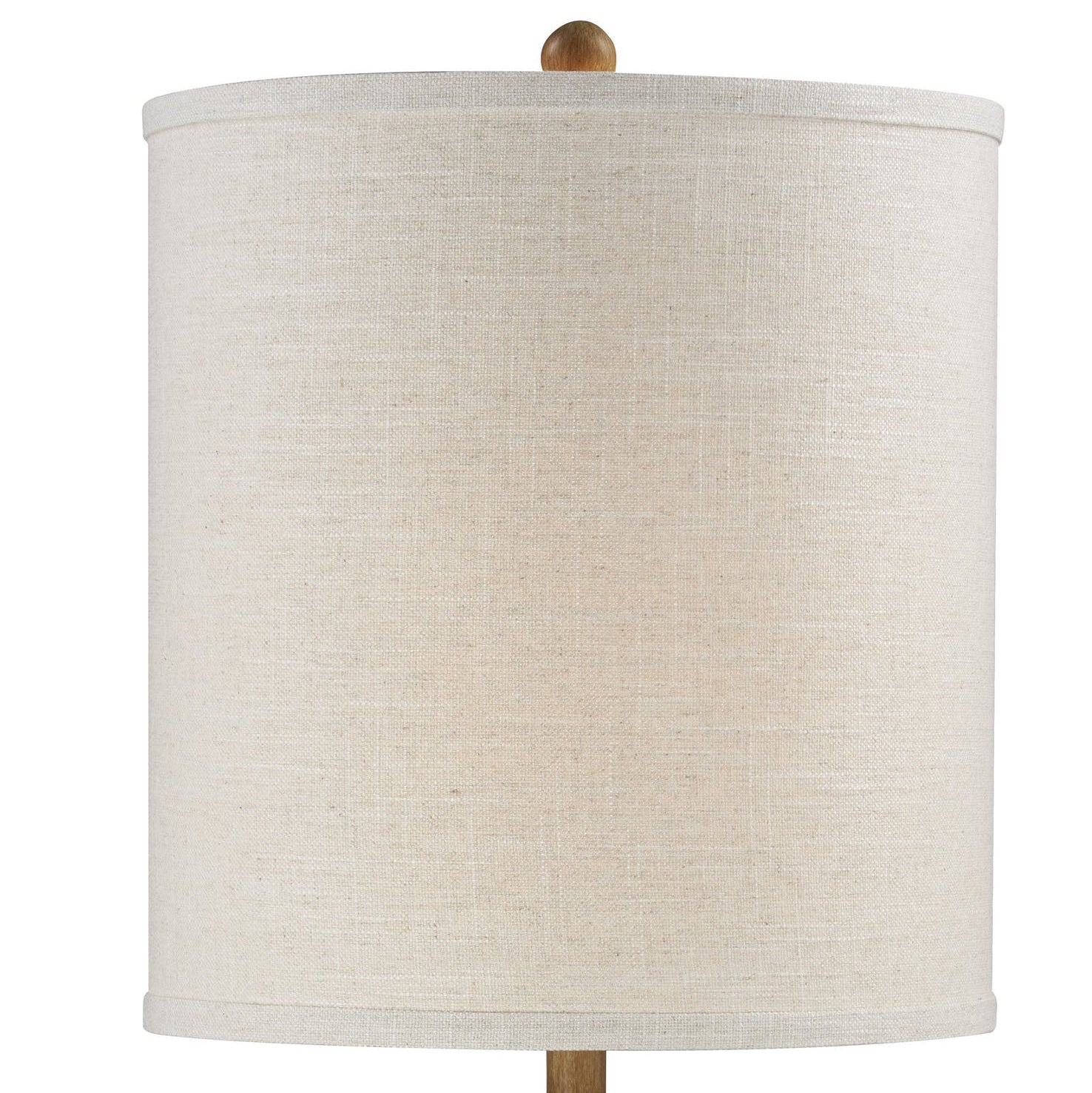 Detail of the tall cylindrical linen shade on the Forty West Diego Table Lamp Set of 2