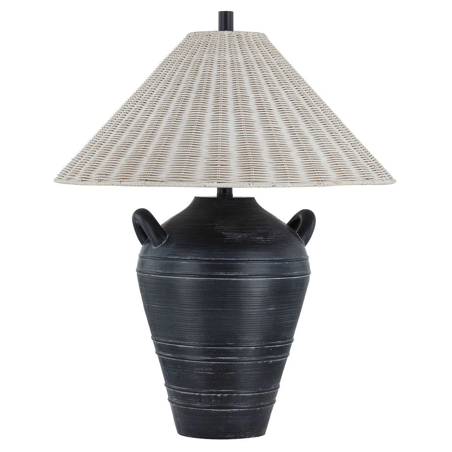 Forty West Brookfield Table Lamp, Black Resin, front view