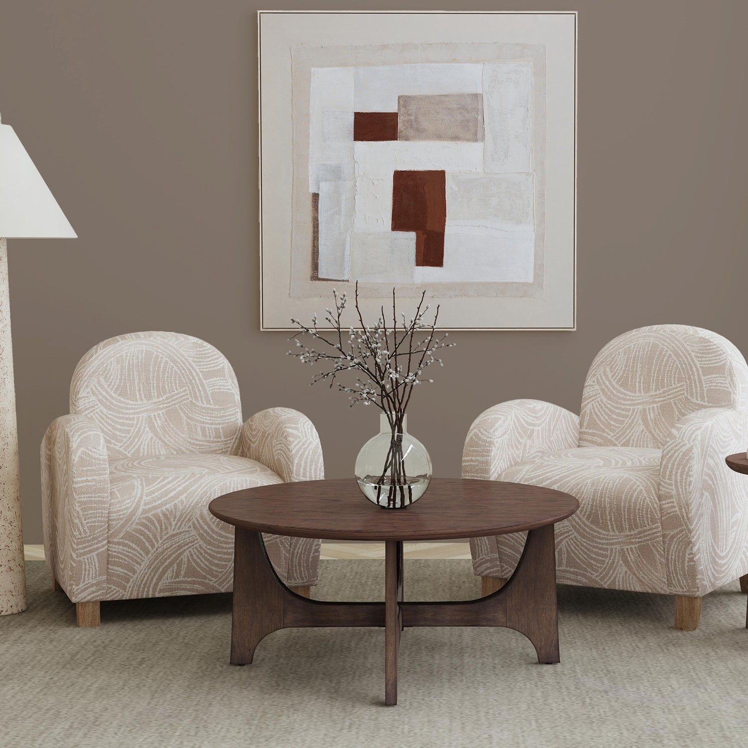 Bassett Mirror Dunnigan Brown Oak Cocktail Table